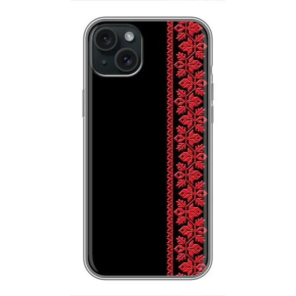 Чехол с рисунком «Вышиванка на черном» для iPhone 14 Plus Чехол с рисунком «Вышиванка на черном» для iPhone 14 Plus