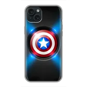 Чехол с Щитом Капитана Америки на iPhone 14 Plus (Яркий Щит Капитана)