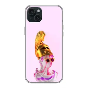 Чехол с Прикольным принтом на iPhone 15 Plus (АРТ Статуя)