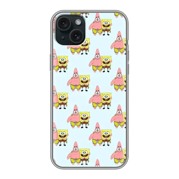Чехол с рисунком «Боб и Патрик» для iPhone 15 Plus