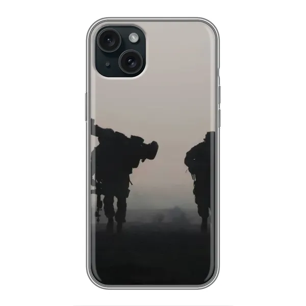 Чехол с рисунком «Бой солдат» для iPhone 15 Plus Чехол с рисунком «Бой солдат» для iPhone 15 Plus