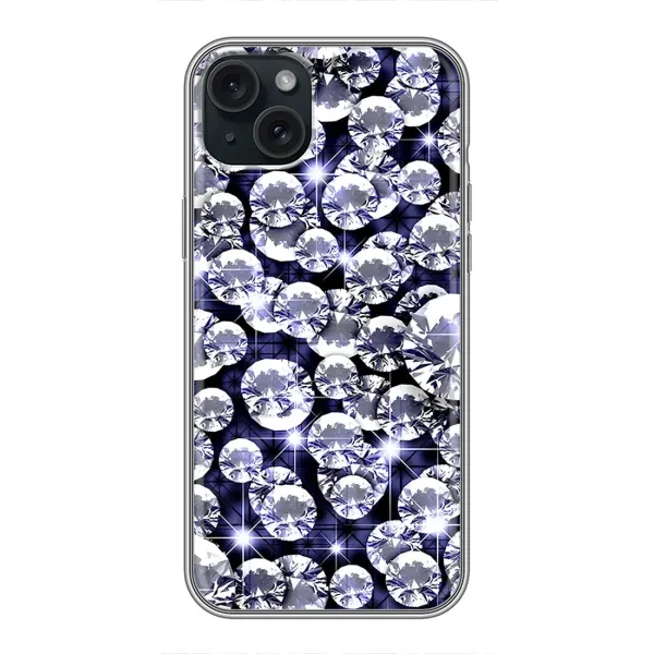 Чехол с рисунком «Бриллианты» для iPhone 15 Plus