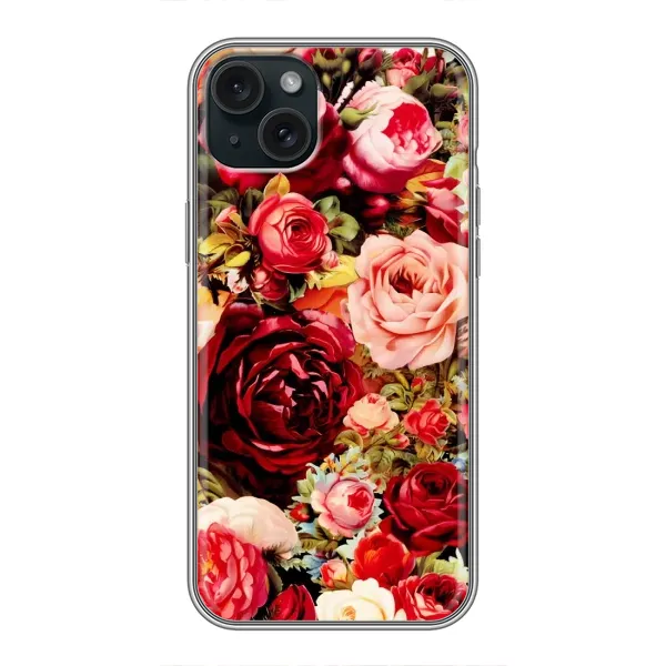 Чехол с рисунком «Букет цветов» для iPhone 15 Plus