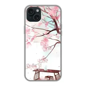 Чохол з картинкою Сакури на iPhone 15 Plus (Чайна церемонія)