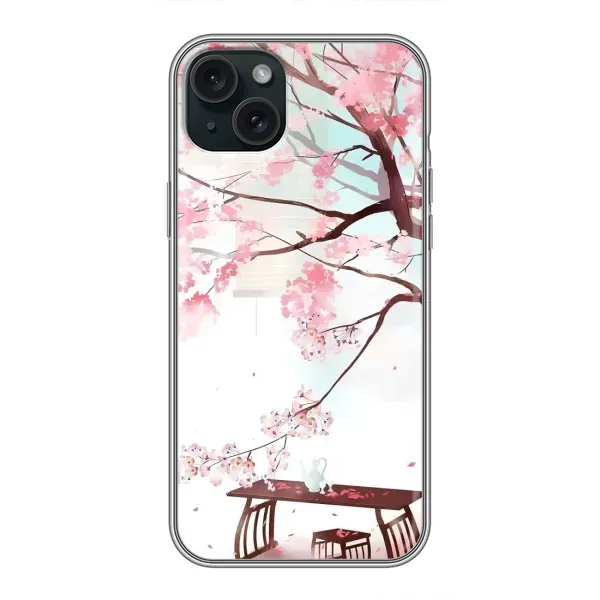 Чехол с рисунком «Чайная церемония» для iPhone 15 Plus Чехол с рисунком «Чайная церемония» для iPhone 15 Plus