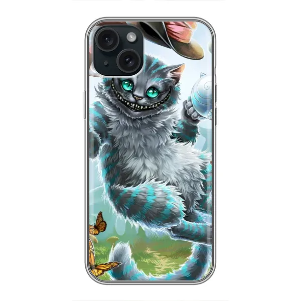Чехол с рисунком «Чеширский КОТИК» для iPhone 15 Plus Чехол с рисунком «Чеширский КОТИК» для iPhone 15 Plus