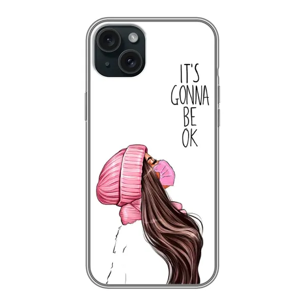Чехол с рисунком «Девушка в маске» для iPhone 15 Plus