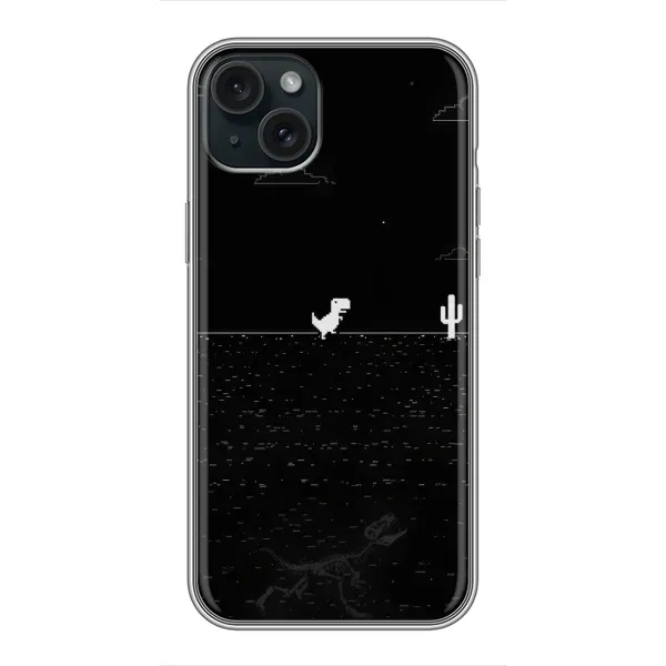 Чехол с рисунком «Динозаврик» для iPhone 15 Plus Чехол с рисунком «Динозаврик» для iPhone 15 Plus