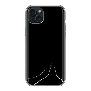 Чехол с картинками на черном фоне для iPhone 15 Plus (Дорога)