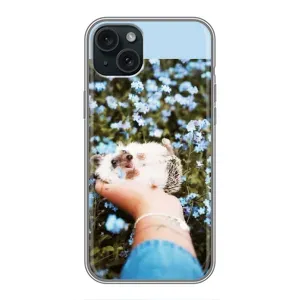 Чохли з зображенням різних тварин на iPhone 15 Plus (Їжачок в руці)