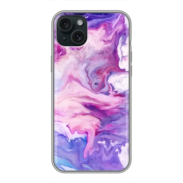 Чехол с рисунком «Фиолетовый мрамор» для iPhone 15 Plus Чехол с рисунком «Фиолетовый мрамор» для iPhone 15 Plus