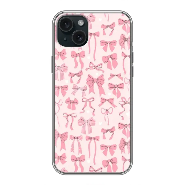Чехол с рисунком «Фон бантики» для iPhone 15 Plus Чехол с рисунком «Фон бантики» для iPhone 15 Plus
