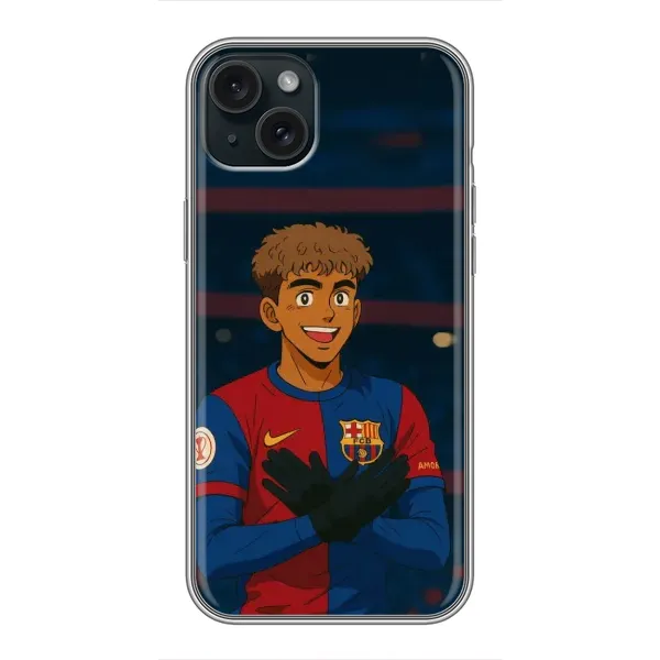 Чехол с рисунком «Футболист Ямаль» для iPhone 15 Plus Чехол с рисунком «Футболист Ямаль» для iPhone 15 Plus