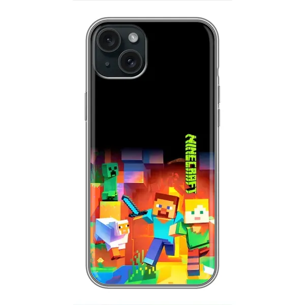 Чехол с рисунком «Герой Майнкрафт» для iPhone 15 Plus Чехол с рисунком «Герой Майнкрафт» для iPhone 15 Plus
