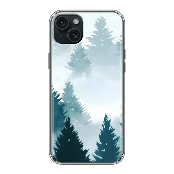 Чехол с рисунком «Горный лес» для iPhone 15 Plus