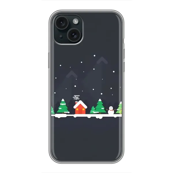 Чехол с рисунком «Город зимний» для iPhone 15 Plus