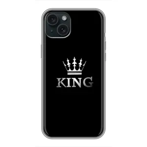 Чехол (Корона на чёрном фоне) для Айфон 15 Плюс (KING)