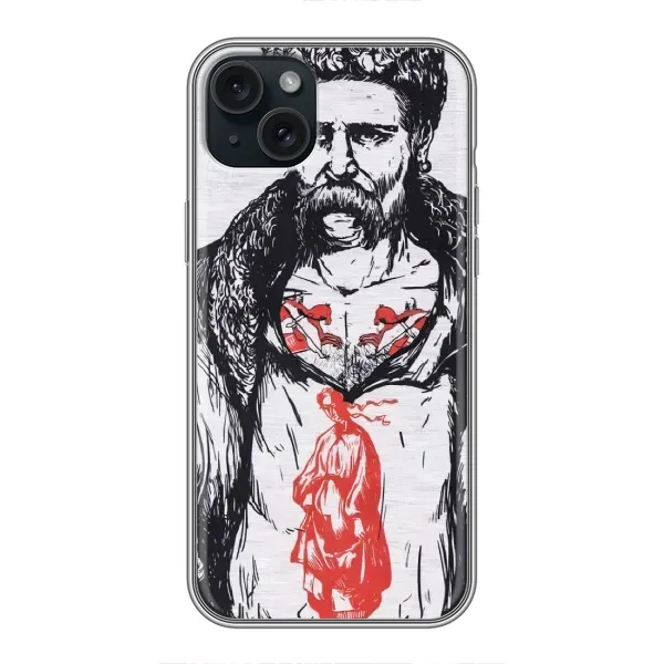 Чехол с рисунком «Кобзарь» для iPhone 15 Plus Чехол с рисунком «Кобзарь» для iPhone 15 Plus