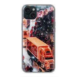 Чехлы на Новый Год iPhone 15 Plus (Кока Кола)