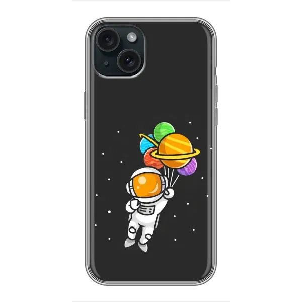 Чехол с рисунком «Космонавт с шариками» для iPhone 15 Plus Чехол с рисунком «Космонавт с шариками» для iPhone 15 Plus