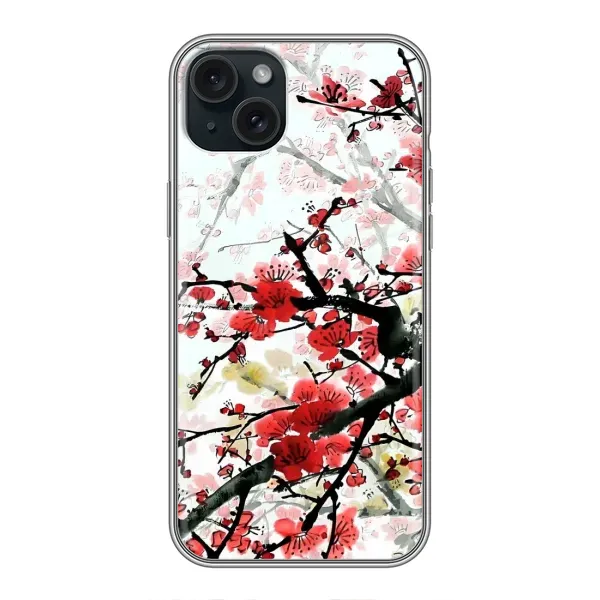 Чехол с рисунком «Красивая Сакура» для iPhone 15 Plus Чехол с рисунком «Красивая Сакура» для iPhone 15 Plus