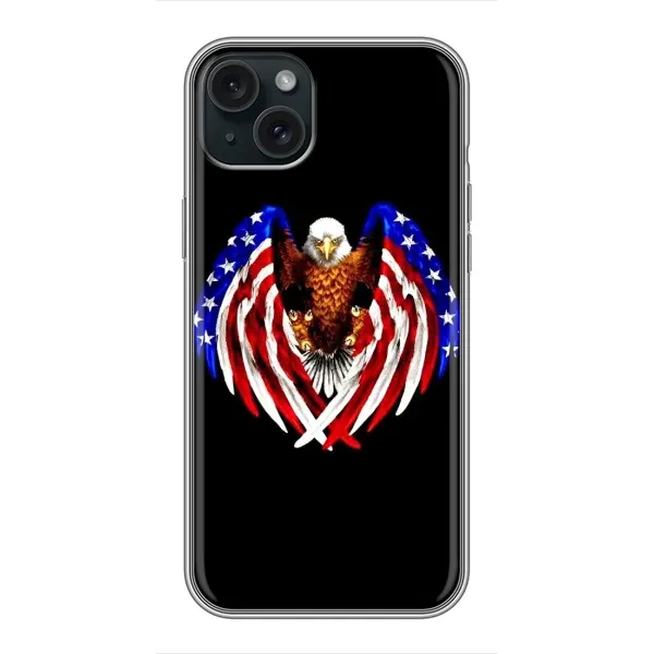 Чехол с рисунком «Крылья США» для iPhone 15 Plus