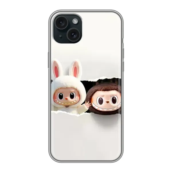 Чехол с рисунком «Фигурки Labubu» для iPhone 15 Plus Чехол с рисунком «Фигурки Labubu» для iPhone 15 Plus