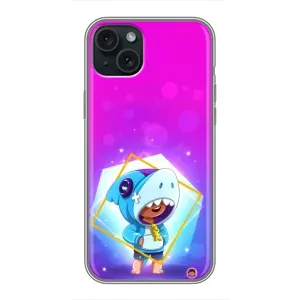 Чохол Бравл Старс для iPhone 15 Plus (Леон у костюмі Акули)