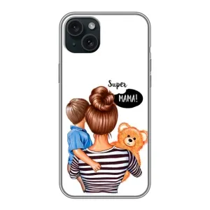 Чехлы для МАМЫ на iPhone 15 Plus (Мама и сын)