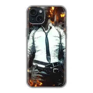 Чохол з картинкою "Герой Pubg" на iPhone 15 Plus (Man Пубг)