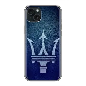 Чехлы с тематикой "Крутые машины" на iPhone 15 Plus (Лого Maserati)