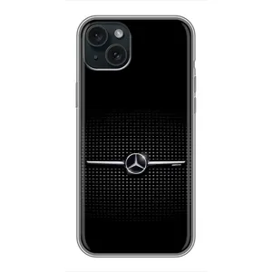 Силиконовый бампер с картинкой машины на iPhone 15 Plus (Mercedes)