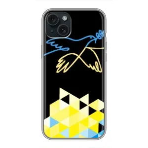 Чехол на iPhone 15 Plus Украинский дизайн (Мир для Украины)