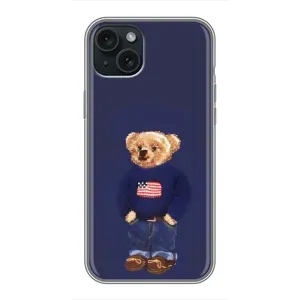 Чехлы Мишка Тедди для Айфон 15 Плюс (Мишка USA)
