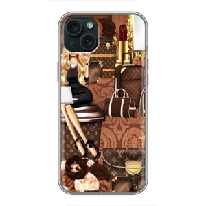 Чехол Стиль Louis Vuitton на iPhone 15 Plus (Мода Луи Виттон)