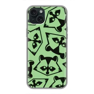 Силіконовий Чохол з Энотами на iPhone 15 Plus (Мордочки Єнота)