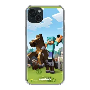 Чохли для iPhone 15 Plus (Персонажі МайнКрафт) (На коні)
