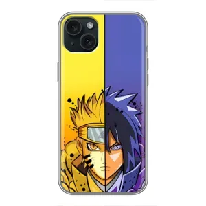 Купить Чохли на телефон з принтом Anime для iPhone 15 Plus (Naruto Vs Sasuke)