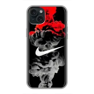 Силиконовый Чехол на iPhone 15 Plus с картинкой Nike (Nike дым)