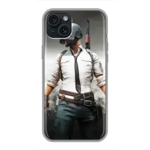 Чохол з картинкою "Герой Pubg" на iPhone 15 Plus (Пабг)