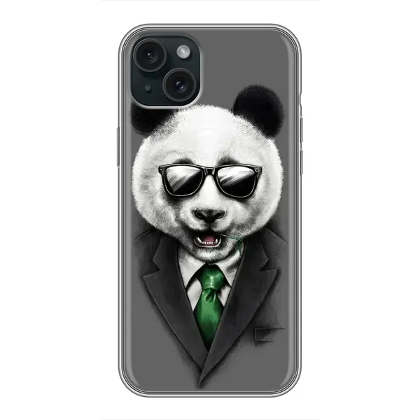 Чохол з малюнком «Панда в окулярах» для iPhone 15 Plus Чохол з малюнком «Панда в окулярах» для iPhone 15 Plus