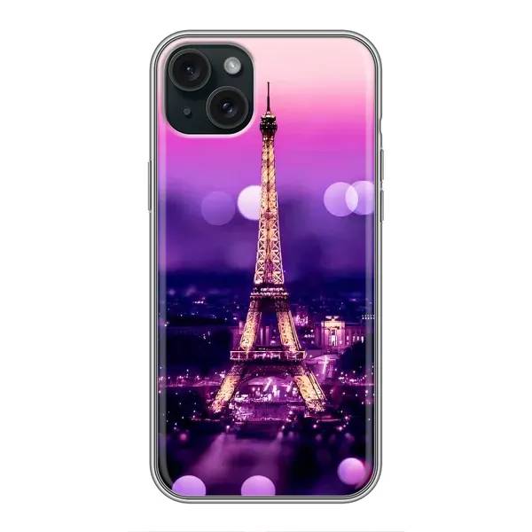 Чехол с рисунком «Париж башня» для iPhone 15 Plus