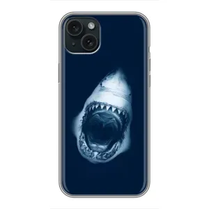 Силіконовий бампер з картинкою звірів для iPhone 15 Plus (Пащу Акули)