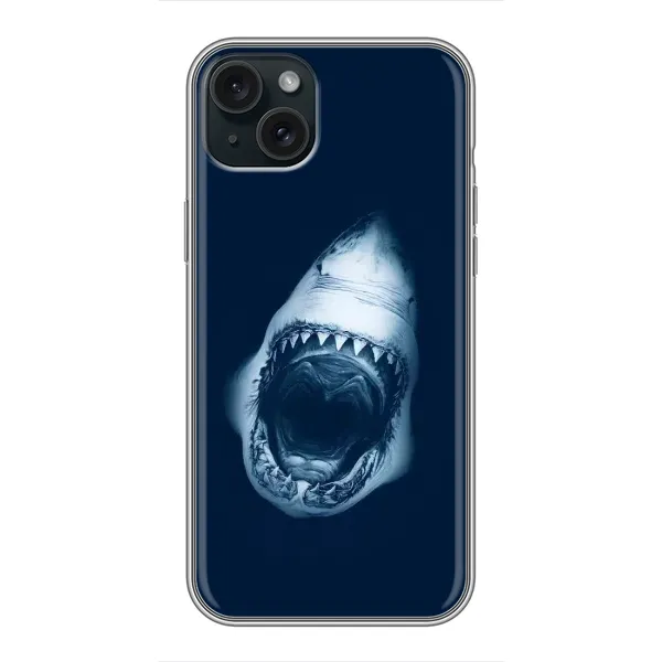 Чехол с рисунком «Пасть Акулы» для iPhone 15 Plus