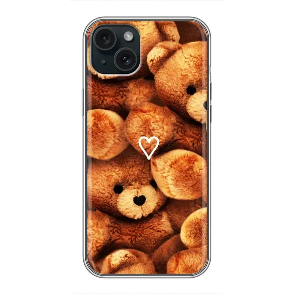 Чехол с рисунком «Плюшевый медвеженок» для iPhone 15 Plus