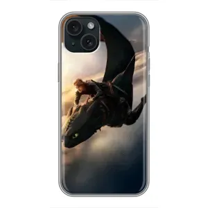 Чохол дракон Беззубик для iPhone 15 Plus (Політ Беззубика)