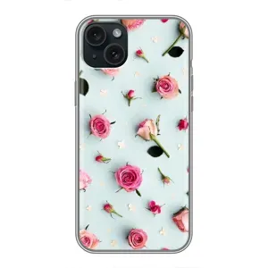 Чохли з принтом Троянд для iPhone 15 Plus (Різні квіти)