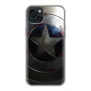 Чохол с Щітом Капітана Америки на iPhone 15 Plus (Ретро Щит Капітана)