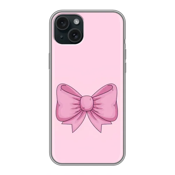 Чехол с рисунком «Розовый бантик» для iPhone 15 Plus Чехол с рисунком «Розовый бантик» для iPhone 15 Plus