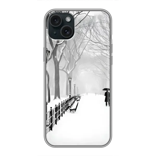 Чехол с рисунком «Снегом замело» для iPhone 15 Plus